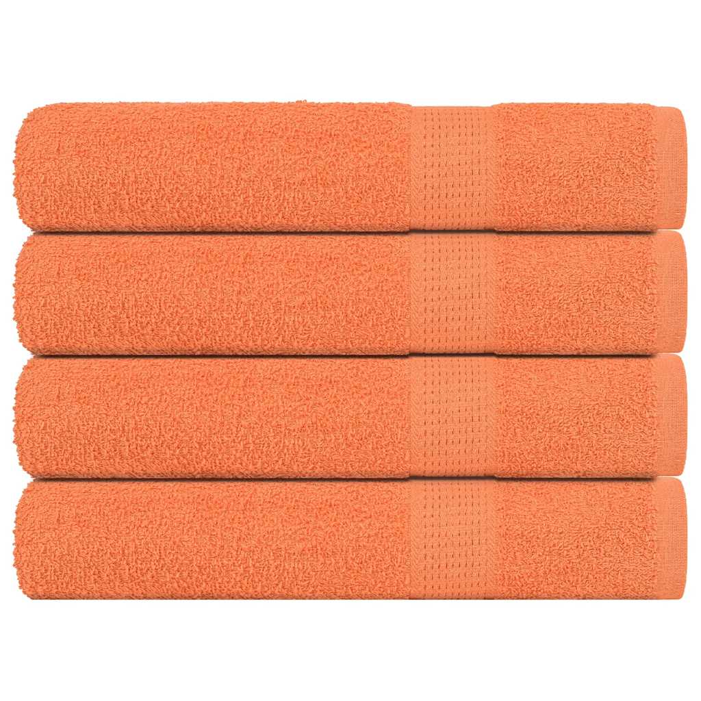 Saunahanddoeken 4 st 80x200 cm 360 g/m² 100% katoen oranje