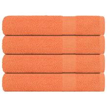 Saunahanddoeken 4 st 80x200 cm 360 g/m² 100% katoen oranje