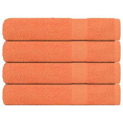 Saunahanddoeken 4 st 80x200 cm 360 g/m² 100% katoen oranje