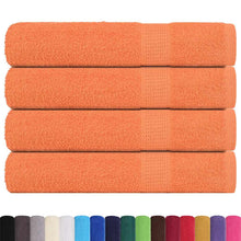 Saunahanddoeken 4 st 80x200 cm 360 g/m² 100% katoen oranje