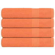 Handdoeken 4 st 100x200 cm oranje katoen