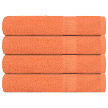 Handdoeken 4 st 100x200 cm 360 g/m² 100% katoen oranje
