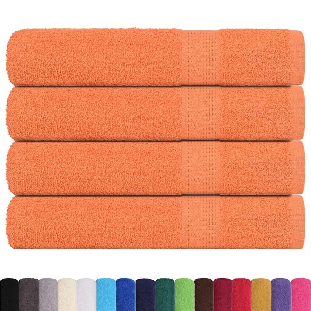 Handdoeken 4 st 100x200 cm 360 g/m² 100% katoen oranje