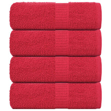 Zeepdoekjes 4 st 30x30 cm 360 g/m² 100% katoen rood