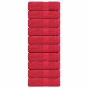 Washandjes 10 st 30x30 cm rood katoen