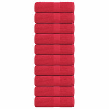 Zeepdoekjes 10 st 30x30 cm 360 g/m² 100% katoen rood