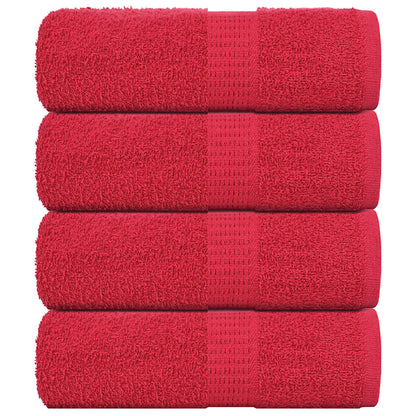 Gastendoekjes 4 st 30x50 cm 360 g/m² 100% katoen rood