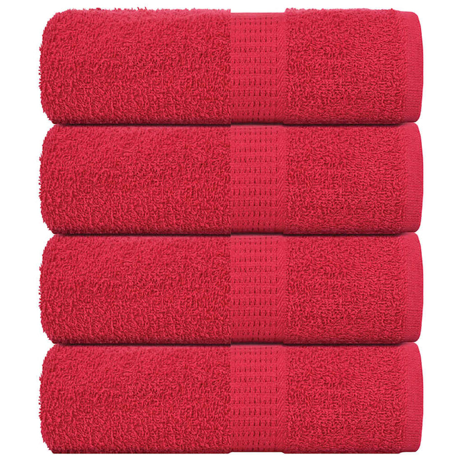 Gastendoekjes 4 st 30x50 cm 360 g/m² 100% katoen rood