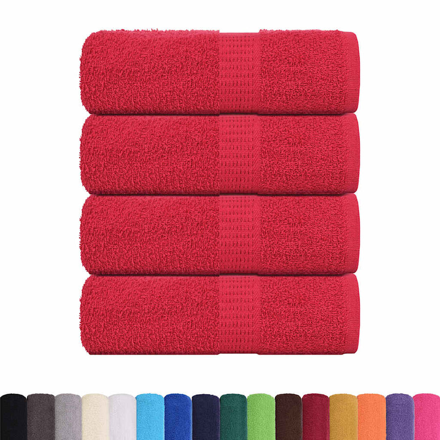 Gastendoekjes 4 st 30x50 cm 360 g/m² 100% katoen rood