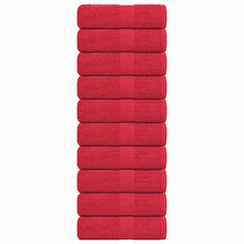 Gastendoekjes 10 st 30x50 cm 360 g/m² 100% katoen rood