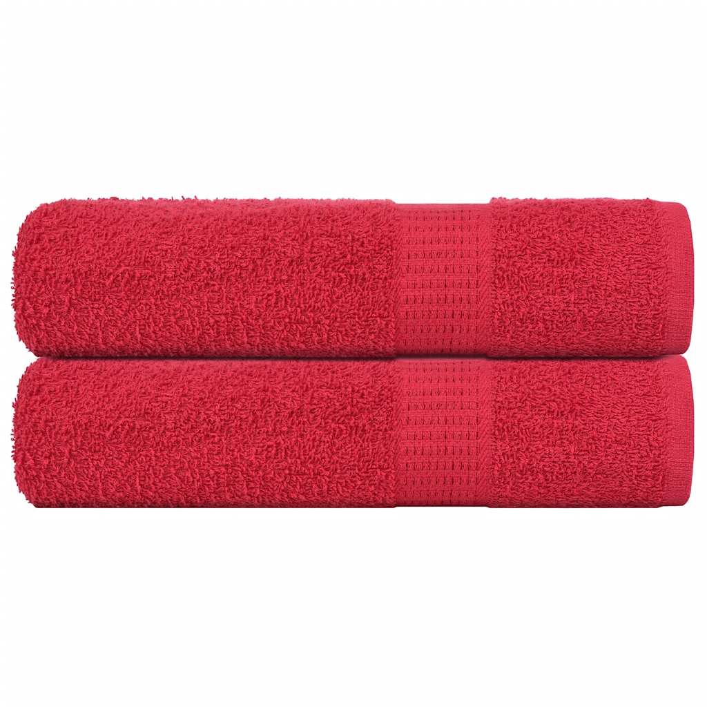 Handdoeken 2 st 50x100 cm 360 g/m² 100% katoen rood