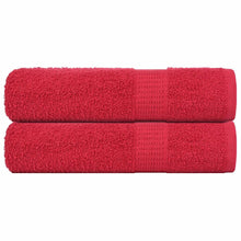 Handdoeken 2 st 50x100 cm 360 g/m² 100% katoen rood