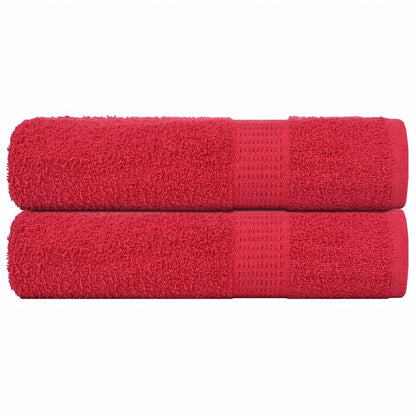 Handdoeken 2 st 50x100 cm 360 g/m² 100% katoen rood