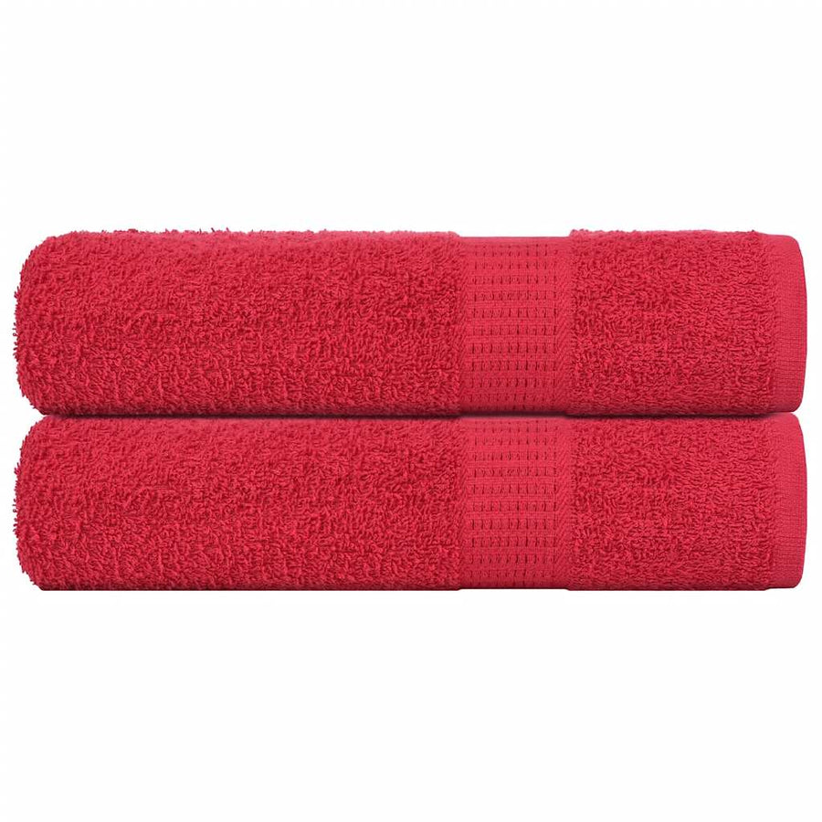 Handdoeken 2 st 50x100 cm 360 g/m² 100% katoen rood