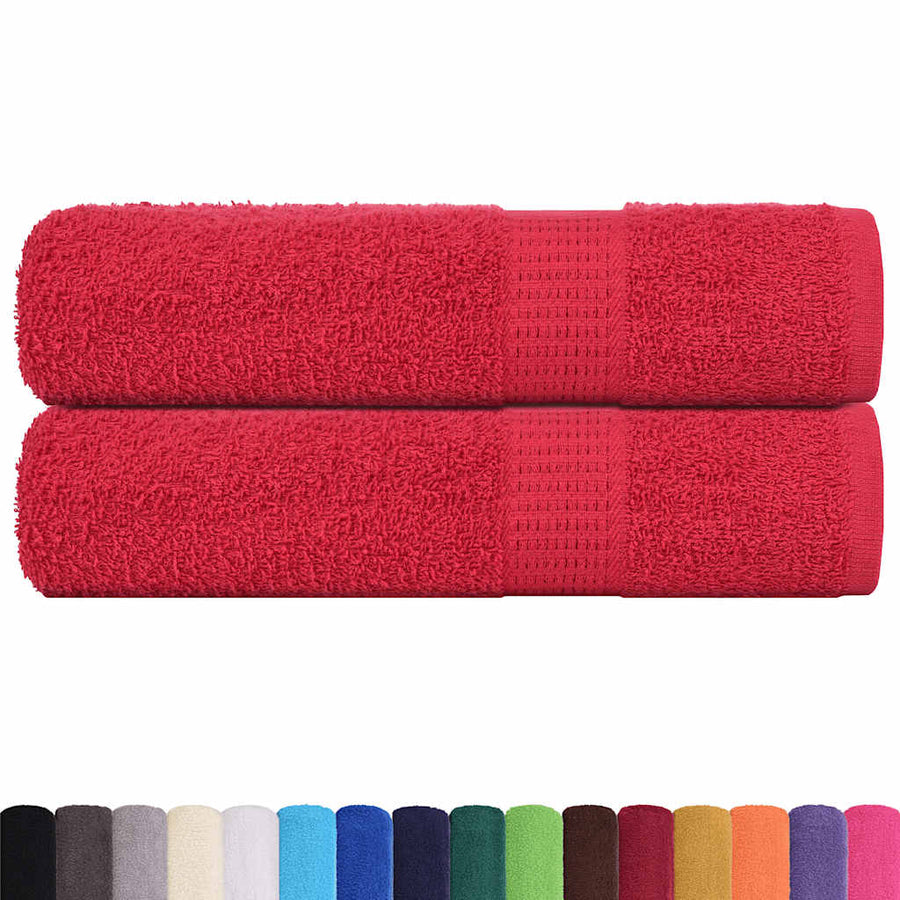 Handdoeken 2 st 50x100 cm 360 g/m² 100% katoen rood