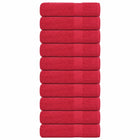 Handdoeken 10 st 50x100 cm rood katoen