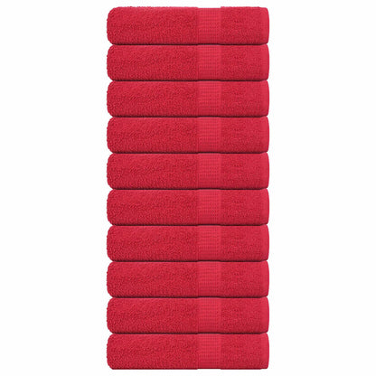 Handdoeken 10 st 50x100 cm 360 g/m² 100% katoen rood