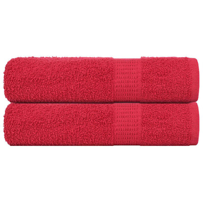 Douchehanddoeken 2 st 70x140 cm 360 g/m² 100% katoen rood