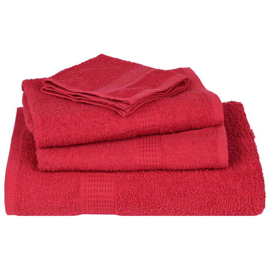 Douchehanddoeken 2 st 70x140 cm 360 g/m² 100% katoen rood