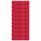 Douchehanddoeken 10 st 70x140 cm rood katoen