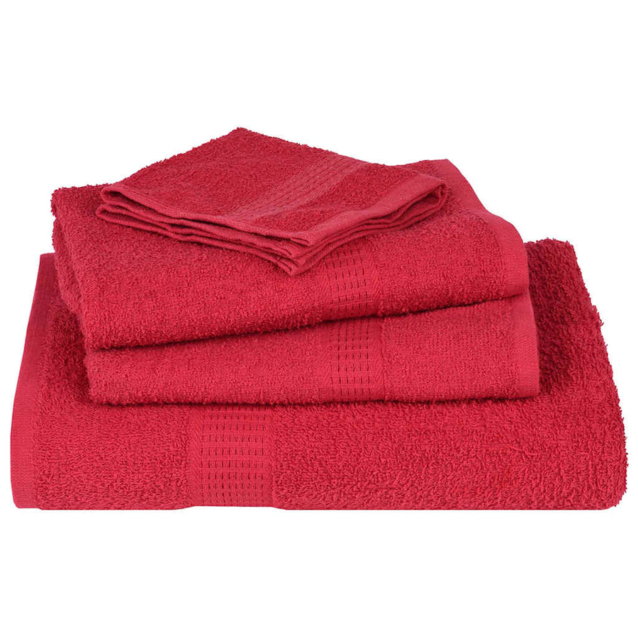 Douchehanddoeken 10 st 70x140 cm 360 g/m² 100% katoen rood