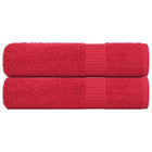 Badhanddoeken 2 st 100x150 cm rood katoen