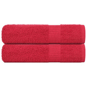Badhanddoeken 2 st 100x150 cm rood katoen
