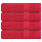 Badhanddoeken rood 100x150 cm 4 stuks