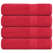 Badhanddoeken rood 100x150 cm 4 stuks