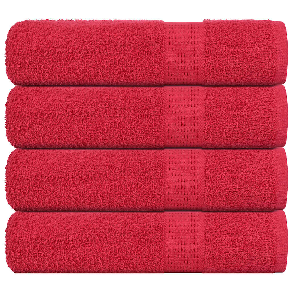 Badhanddoeken 4 st 100x150 cm 360 g/m² 100% katoen rood