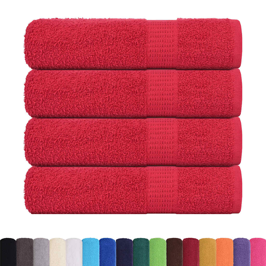 Badhanddoeken 4 st 100x150 cm 360 g/m² 100% katoen rood