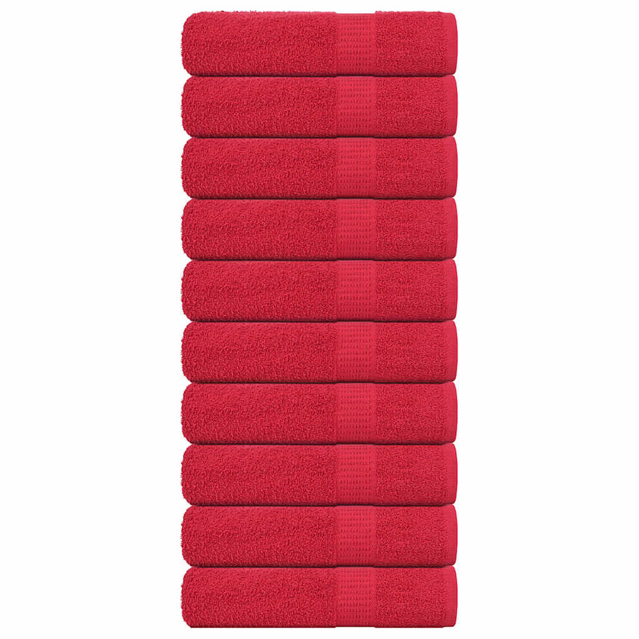 Badhanddoeken 10 st 100x150cm 360 g/m² 100% katoen rood