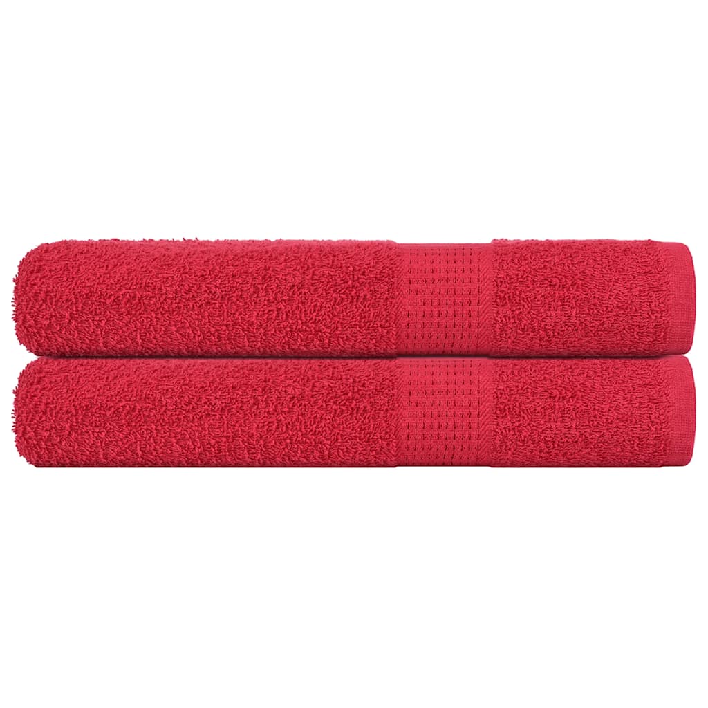 Saunahanddoeken 2 st 80x200 cm 360 g/m² 100% katoen rood