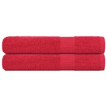 Saunahanddoeken 2 st 80x200 cm 360 g/m² 100% katoen rood