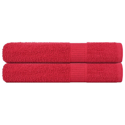 Saunahanddoeken 2 st 80x200 cm 360 g/m² 100% katoen rood