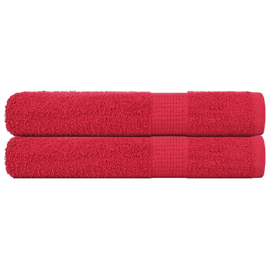 Saunahanddoeken 2 st 80x200 cm 360 g/m² 100% katoen rood