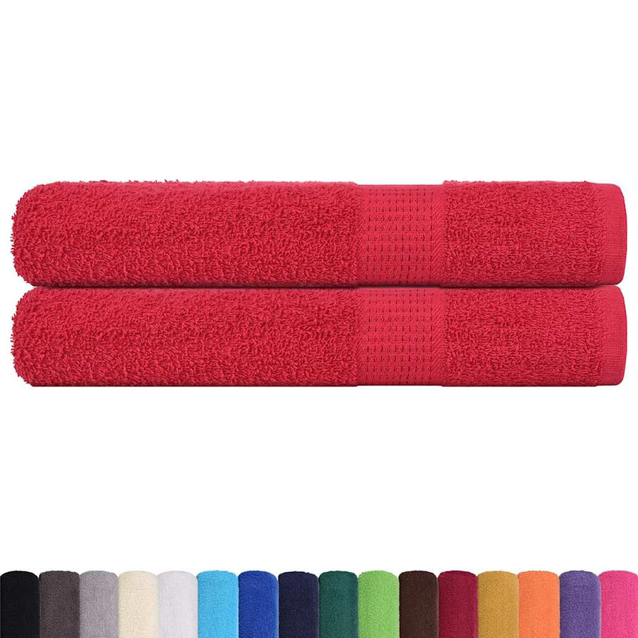 Saunahanddoeken 2 st 80x200 cm 360 g/m² 100% katoen rood