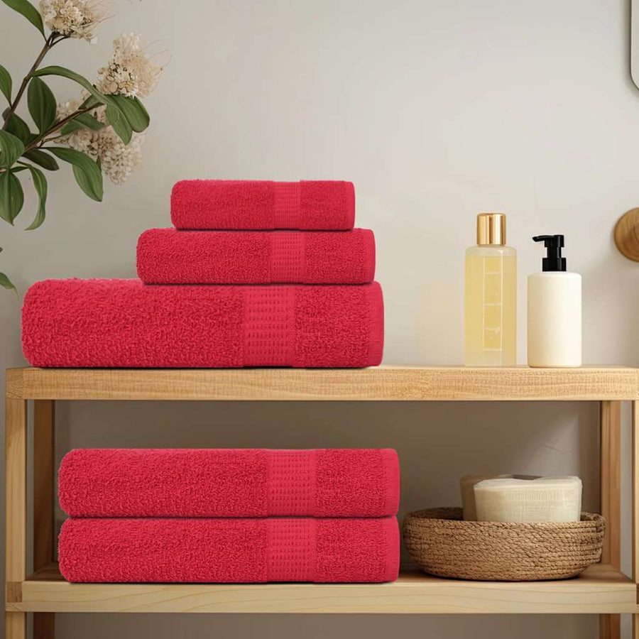 Saunahanddoeken 2 st 80x200 cm 360 g/m² 100% katoen rood