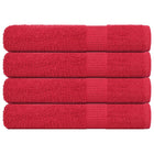 Saunahanddoeken 4 st 80x200 cm rood