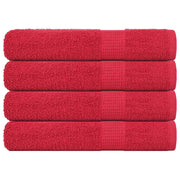 Saunahanddoeken 4 st 80x200 cm rood