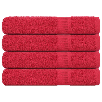 Saunahanddoeken 4 st 80x200 cm 360 g/m² 100% katoen rood