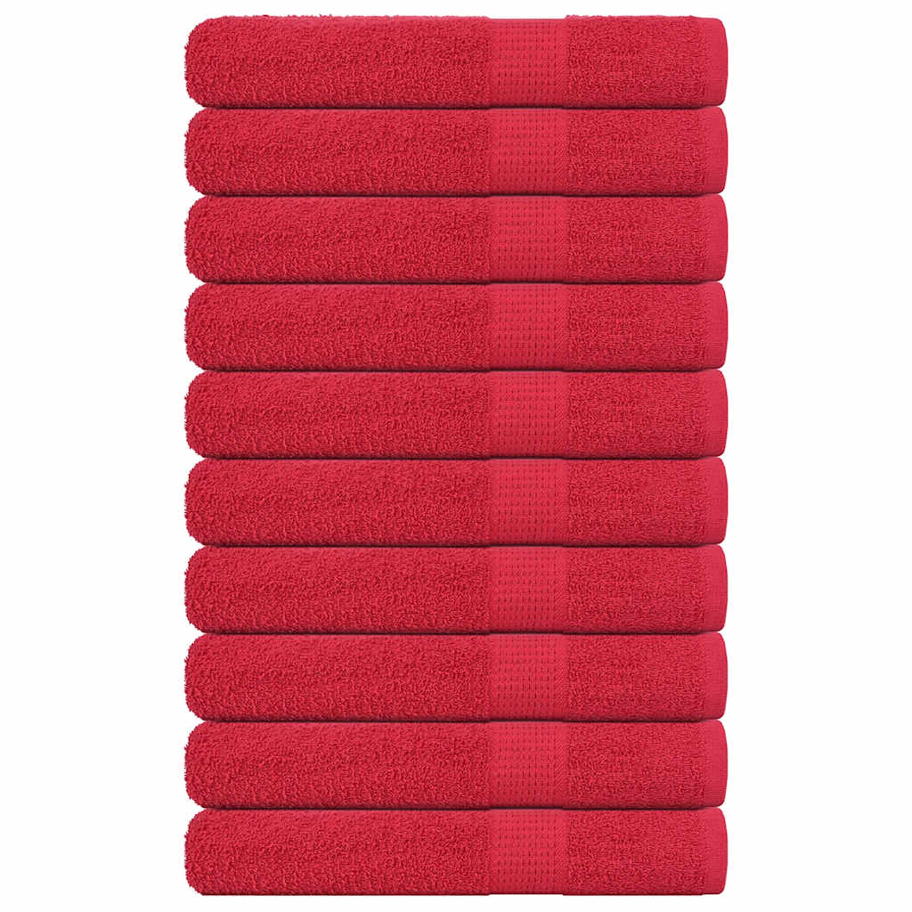 Saunahanddoeken 10 st 80x200 cm 360 g/m² 100% katoen rood
