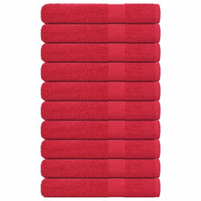 Saunahanddoeken 10 st 80x200 cm 360 g/m² 100% katoen rood