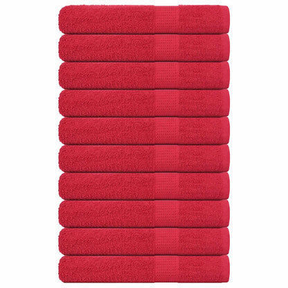 Saunahanddoeken 10 st 80x200 cm 360 g/m² 100% katoen rood
