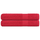 Handdoeken 2 st 100x200 cm rood katoen
