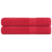 Handdoeken 2 st 100x200 cm rood katoen