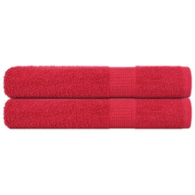 Handdoeken 2 st 100x200 cm 360 g/m² 100% katoen rood