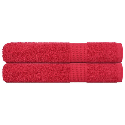 Handdoeken 2 st 100x200 cm 360 g/m² 100% katoen rood