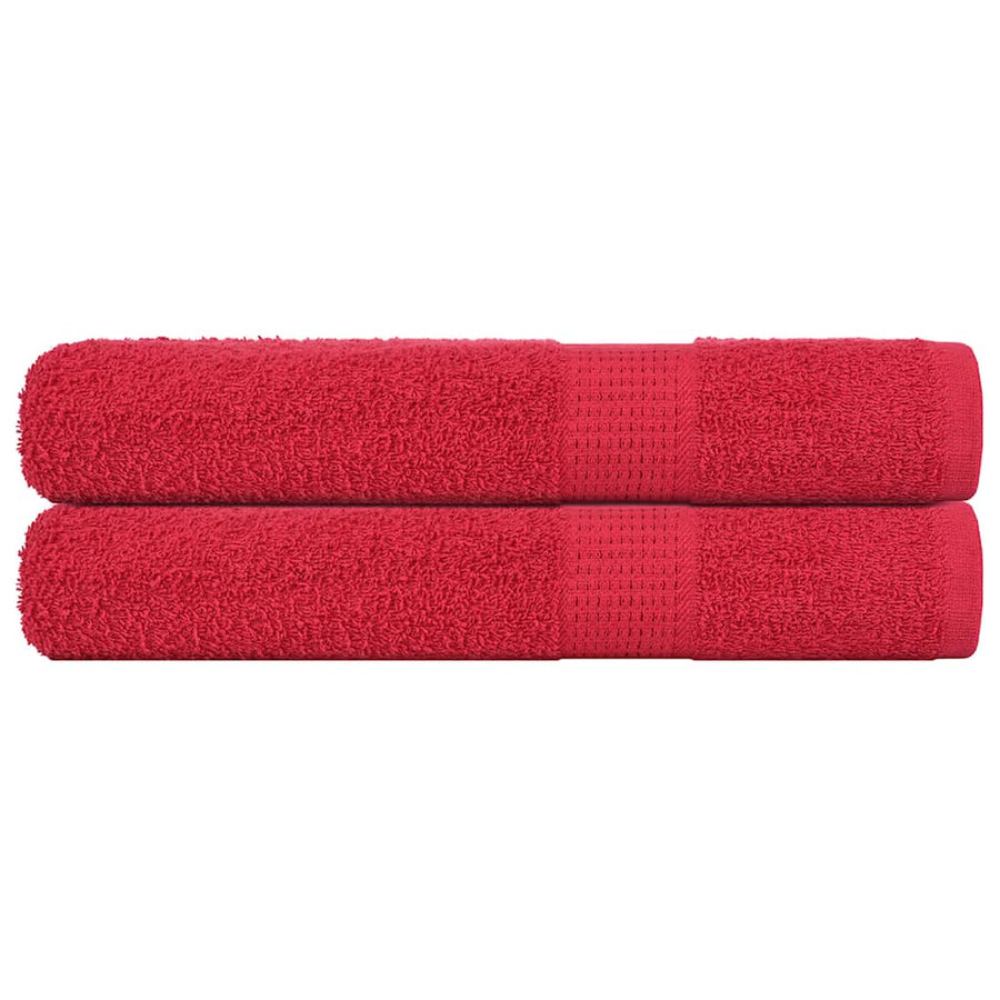 Handdoeken 2 st 100x200 cm 360 g/m² 100% katoen rood