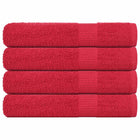 Handdoeken 100x200 cm rood 4 stuks